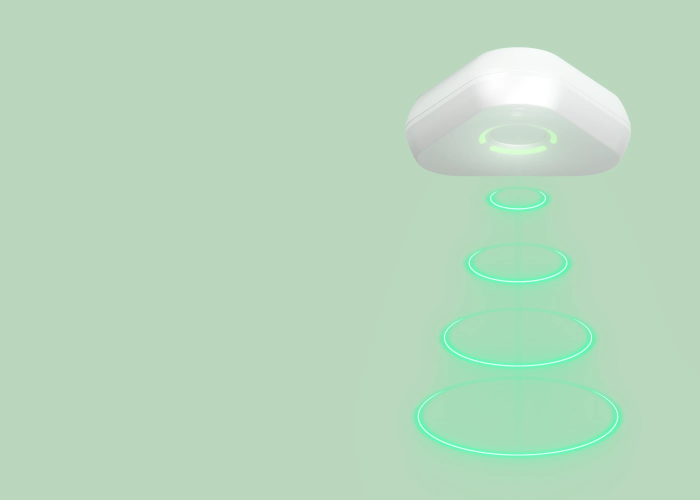 Estimote UWB Radar sensing presence with expanding radio rings